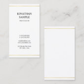 Stijlvol, minimalistisch design Modern Trendy Gold Visitekaartje (Voorkant / Achterkant)