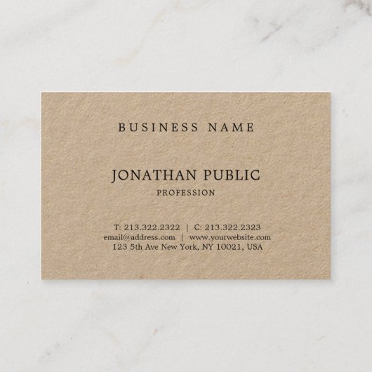 Stijlvol minimalistisch design Modern Unique Plain Visitekaartje (Achterkant)