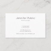 Stijlvol, minimalistisch design modern, wit vlak b visitekaartje (Voorkant)