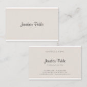 Stijlvol, minimalistisch elegant, eenvoudig modern visitekaartje (Voorkant / Achterkant)