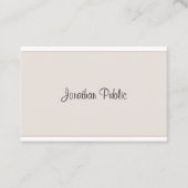 Stijlvol, minimalistisch elegant, eenvoudig modern visitekaartje (Voorkant)