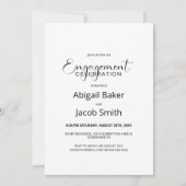 Stijlvol minimalistisch engagement kaart (Voorkant)