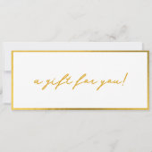 Stijlvol Minimalistisch Goud & Wit Cadeaubon (Achterkant)