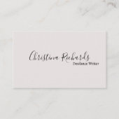 Stijlvol minimalistisch grijs visitekaartje (Voorkant)