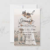 stijlvol minimalistisch handschrift trouwfoto kaart (Voorkant)