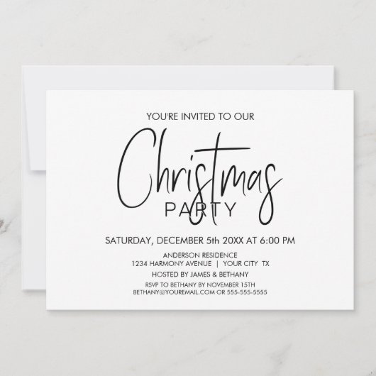 Stijlvol minimalistisch kerstfeest kaart (Voorkant)