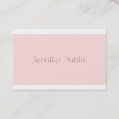 Stijlvol minimalistisch modern design trendy roze visitekaartje (Voorkant)
