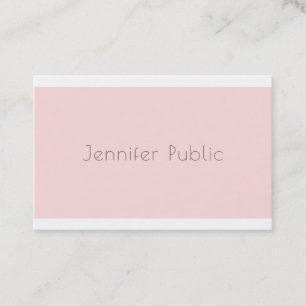 Stijlvol minimalistisch modern design trendy roze visitekaartje