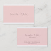 Stijlvol minimalistisch modern design trendy roze visitekaartje (Voorkant / Achterkant)