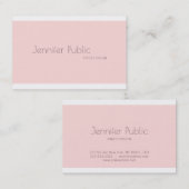 Stijlvol minimalistisch modern Trendy Plain Blush  Visitekaartje (Voorkant / Achterkant)