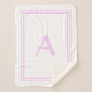 Stijlvol minimalistisch monogram frame dekbed sherpa deken