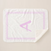 Stijlvol minimalistisch monogram frame dekbed sherpa deken (Voorkant (horizontaal))