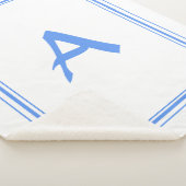 Stijlvol minimalistisch monogram frame dekentje sherpa deken (3/4)