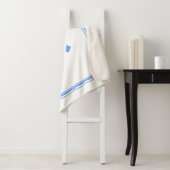 Stijlvol minimalistisch monogram frame dekentje sherpa deken (In situ)