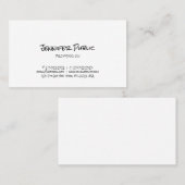 Stijlvol, minimalistisch naamwoord in Freehand, mo Visitekaartje (Voorkant / Achterkant)