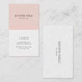 Stijlvol, minimalistisch ontwerp, zwart roze visitekaartje (Voorkant / Achterkant)