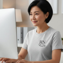 Stijlvol minimalistisch RN-verpleegster T-shirt vo