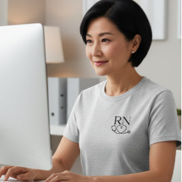 Stijlvol minimalistisch RN-verpleegster T-shirt vo