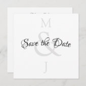 Stijlvol minimalistisch sparen de datum save the date (Voorkant / Achterkant)