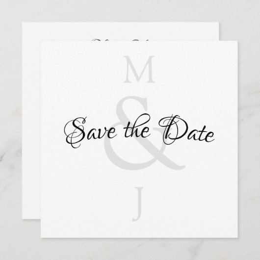 Stijlvol minimalistisch sparen de datum save the date (Voorkant / Achterkant)