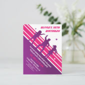 Stijlvol minimalistisch tienerfeest kaart (Staand voorkant)