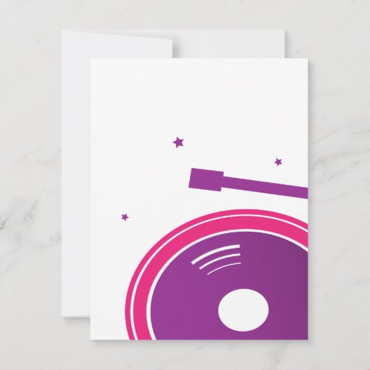 Stijlvol minimalistisch tienerfeest kaart (Achterkant)