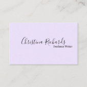 Stijlvol, minimalistisch Violet Visitekaartje (Voorkant)