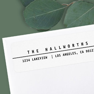 Stijlvol minimalistisch zwart-wit etiket