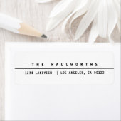 Stijlvol minimalistisch zwart-wit etiket (Insitu)