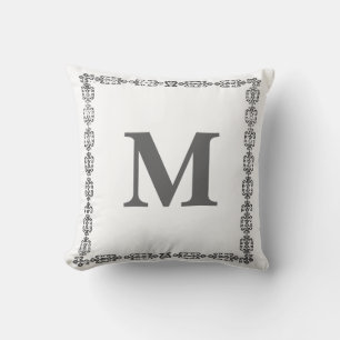 Stijlvol minimalistische witte zwarte frame kussen