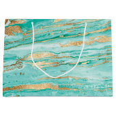 Stijlvol Mint Gold Abstract marble Liquid Paint Groot Cadeauzakje