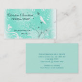 Stijlvol Mint Green Flourish Visitekaartje (Voorkant / Achterkant)