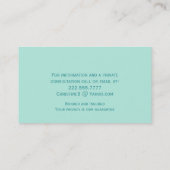 Stijlvol Mint Green Flourish Visitekaartje (Achterkant)