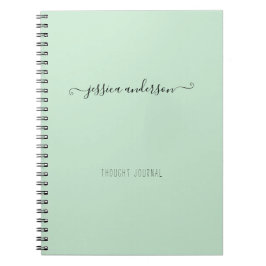 Stijlvol Mint Green Modern Calligraphy Girly Scrip Notitieboek