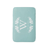 Stijlvol Mint Green Monogram Badmat (Voorkant Verticaal)