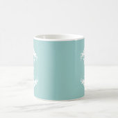 Stijlvol Mint Green Monogram Koffiemok (Center)
