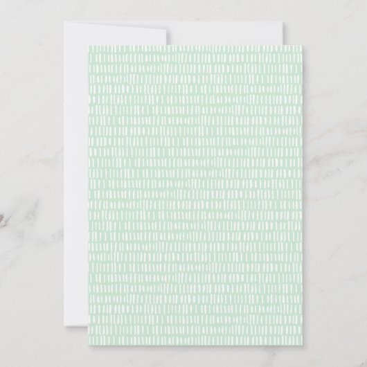 Stijlvol Mint Green Script Photo Afstuderen Aankondiging (Achterkant)