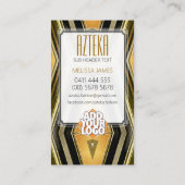 Stijlvol Mode zwart Gold ArtDeco-Visitekaartje Visitekaartje (Achterkant)