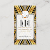 Stijlvol Mode zwart Gold ArtDeco-Visitekaartje Visitekaartje (Voorkant)