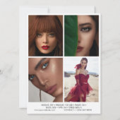 Stijlvol model Comp Kaart 5 Foto QR Code White (Achterkant)