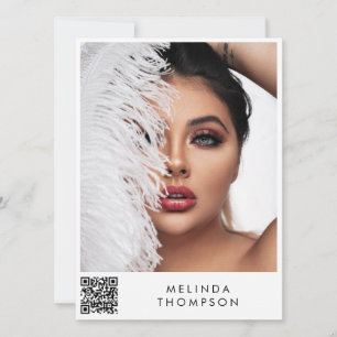 Stijlvol model Comp Kaart 5 Foto QR Code White
