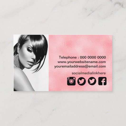 Stijlvol model voor artistieke visitekaartjes (Achterkant)