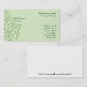 Stijlvol model voor groene Ivy Business Card Visitekaartje (Voorkant / Achterkant)