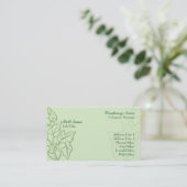 Stijlvol model voor groene Ivy Business Card Visitekaartje (Staand voorkant)