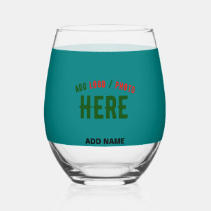 STIJLVOL MODERN AANGEPAST BLAUWGROEN GROEN GEVERIF WIJNGLAS ZONDER VOET