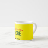 STIJLVOL MODERN AANGEPAST HELDER GEEL GEVERIFIEERD ESPRESSO KOP (Voorkant rechts)