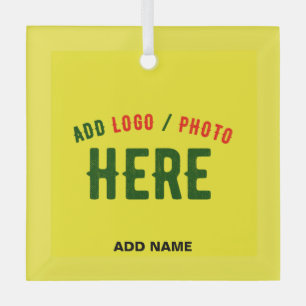 STIJLVOL MODERN AANGEPAST HELDER GEEL GEVERIFIEERD GLAS ORNAMENT