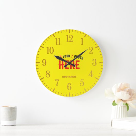 STIJLVOL MODERN AANGEPAST HELDER GEEL GEVERIFIEERD GROTE KLOK (Huis)