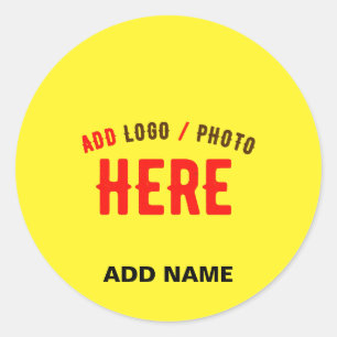 STIJLVOL MODERN AANGEPAST HELDER GEEL GEVERIFIEERD RONDE STICKER