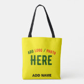 STIJLVOL MODERN AANGEPAST HELDER GEEL GEVERIFIEERD TOTE BAG (Achterkant)